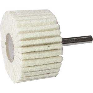 RUOTE LAMELLARI IN FELTRO Spessore per tutte le misure mm 30. lamellar bevel felt wheels whit shank 1833ZF 50