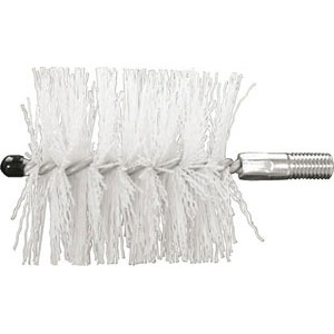 SCOVOLI IN NYLON ABRASIVO Particolarmente indicati per uso in combinazione con Art. 1835 E, F e H. Attacco filettato M 12.<br>Colore bianco fino a mm 70, da mm 80 a 120 di colore bianco/blu. nylon brushes 1837B