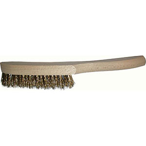 SPAZZOLE IN FILO DI ACCIAIO Filo in acciaio ottonato ondulato Ø mm 0,40. Lunghezza totale mm 275 ca. A 5 ranghi. brushes 1845B