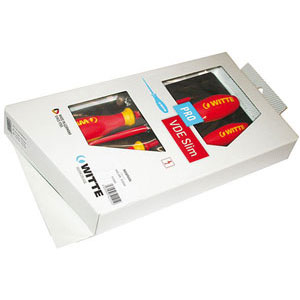 GIRAVITI LINEA PROTOP VDE SLIM IN ASSORTIMENTO Composizione di 5 pezzi:<br>1 giravite punta piana Art. 1922 GBx100<br>1 giravite punta piana Art. 1922 GBx100 A<br>1 giravite punta piana Art. 1922 GBx125<br>1 giravite punta a croce PH Art. 1922 GCx1<br>1 giravite punta a croce PH Art. 1922 GCx2.<br>In scatola di cartone.<br>L'assortimento SLIM VDE "PROTOP" screwdrivers sets 1943GLA