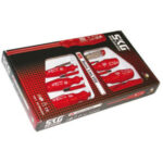 GIRAVITI ISOLATI SECONDO LE NORME VDE IN ASSORTIMENTO Composizione di 7 pezzi:<br>1 giravite punta piana Art. 1923 GAx75<br>1 giravite punta piana Art. 1923 GAx100<br>1 giravite punta piana Art. 1923 GAx125<br>1 giravite punta piana Art. 1923 GAx150<br>1 giravite punta a croce PH Art. 1923 GEx1<br>1 giravite punta a croce PH Art. 1923 GEx2<br>1 giravite cercafase 220-250 V.<br>In scatola<br>L'assortimento VDE screwdrivers sets 1943GT