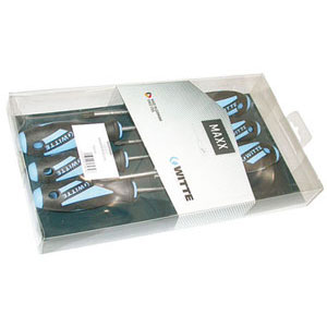 GIRAVITI LINEA MAXXPRO IN ASSORTIMENTO Composizione di 6 pezzi:<br>1 giravite punta piana Art. 1932 GLx75A<br>1 giravite punta piana Art. 1932 GLx100B<br>1 giravite punta piana Art. 1932 GLx125A<br>1 giravite punta piana Art. 1932 GLx150A<br>1 giravite punta a croce PZD Art. 1932 GFx1<br>1 giravite punta a croce PZD Art. 1932 GFx2.<br>In scatola di cartone<br>L'assortimento screwdrivers' line "MAXXPRO" sets 1948GR