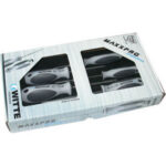 GIRAVITI INOX LINEA MAXXPRO IN ASSORTIMENTO Composizione di 5 pezzi:<br>1 Giravite punta piana Art. 1932 GZAx75<br>1 Giravite punta piana Art. 1932 GZAx100 <br>1 Giravite punta piana Art. 1932 GZAx125<br>1 Giravite punta a croce PH Art. 1932 GZBx1<br>1 Giravite punta a croce PH Art. 1932 GZBx2<br>In scatola di cartone.<br>L'assortimento inox screwdrivers' line "MAXXPRO" sets 1949GA