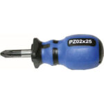 GIRAVITI CON IMPUGNATURA PLASTICA Tipo accorciato con lama tonda e punta a croce POZIDRIV. screwdrivers 1970GRM