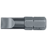 BITS CON ATTACCO ESAGONALE 1/4" DIN 3126 C 6,3 PER AVVITATORI E TRAPANI Taglio diritto. Lunghezza totale mm 25. blades for electric drills 1991GA