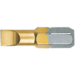 BITS CON ATTACCO ESAGONALE 1/4" DIN 3126 C 6,3 PER AVVITATORI E TRAPANI Taglio diritto. Con rivestimento TIN giallo per la massima durata. Lunghezza totale mm 25. blades for electric drills 1991GAT