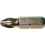 BITS CON ATTACCO ESAGONALE 1/4" DIN 3126 C 6,3 PER AVVITATORI E TRAPANI Taglio a croce PHILLIPS. Con tempra speciale che garantisce una durezza di HRC 62-64 per momenti torcenti più elevati e lunga durata del bit. Lunghezza totale mm 25. blades for electric drills 1991GBA