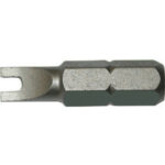 BITS CON ATTACCO ESAGONALE 1/4" DIN 3126 C 6,3 PER AVVITATORI E TRAPANI Tipo con impronta a 2 fori. Lunghezza totale mm 25. blades for electric drills 1991GNL