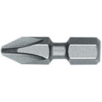 BITS CON ATTACCO ESAGONALE 1/4" BITFLEX PER AVVITATORI E TRAPANI Taglio a croce Phillips. Lunghezza totale mm 25. blades for electric drills 1992GN 2