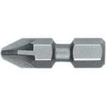 BITS CON ATTACCO ESAGONALE 1/4" BITFLEX PER AVVITATORI E TRAPANI Taglio a croce Pozidriv. Lunghezza totale mm 25. blades for electric drills 1992GP 1