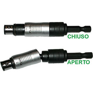ATTACCHI MAGNETICI PER BITS INNESTO 1/4" DIN 3126 C 6,3 Per trapani: Universale E 6,3 in acciaio. universal adapters with magnet 1995GZ