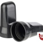 0 SET 2 TAPPI PER BOTTIGLIA NERI IN PLASTICA PER PROTEZIONE CM 4 H.8 APS  ASSHEUER POTT GMBH E CO KG