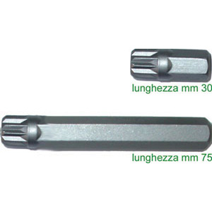 INSERTI CON ATTACCO ESAGONALE MM 10 PER AVVITATORI Tipo con impronta XZN. blades for electric drills 2006GC