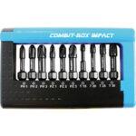 BITS ATTACCO 1/4" DIN 3126 IN ASSORTIMENTO Composizione di 10 pezzi:<br>1 bit a croce Phillips Art. 1994RAx1<br>1 bit a croce Phillips Art. 1994RAx2<br>1 bit a croce Phillips Art. 1994RAx3<br>1 bit a croce Pozidriv Art. 1994RBx1<br>1 bit a croce Pozidriv Art. 1994RBx2<br>1 bit a croce Pozidriv Art. 1994RBx3<br>1 bit a impronta TORX Art. 1994REx15<br>1 bit a impronta TORX Art. 1994REx20<br>1 bit a impronta TORX Art. 1994REx25<br>1 bit a impronta TORX Art. 1994REx30<br>L'assortimento completo. bits sets 2018G