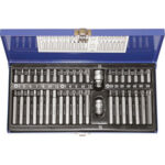 INSERTI CON ATTACCO ESAGONALE MM 10 PER AVVITATORI IN ASSORTIMENTO In pratica cassetta metallica. <br>Composizione di 40 pezzi:<br>1 pz. per tipo Art. 2006 GA x 4-4L-5-5L-6-6L-7-7L-8-8L-10-10L-12-12L<br>1 pz. per tipo Art. 2006 GC x 5-5L-6-6L-8-8L-10-10L-12-12L<br>1 pz. per tipo Art. 2006 GE x 20-20L-25-25L-30-30L-40-40L-45-45L-50-50L-55-55L<br>1 pz. Art. 2006 GP x 1<br>1 pz. Art. 2006 GP x 2<br>L'assortimento completo. blades for electric drills in sets 2025G