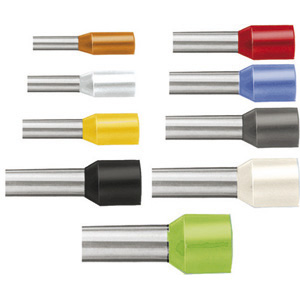 TERMINALI A BUSSOLA Confezioni indivisibili di terminali da mm² 0,5 a 6: 100 pezzi.<br>Confezioni indivisibili di terminali da mm² 10 e 16: 50 pezzi. terminals 208