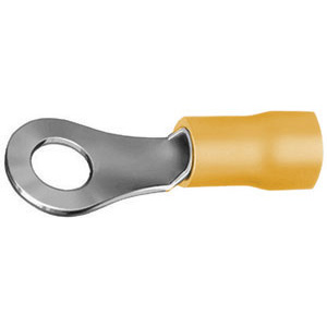 TERMINALI PREISOLATI GIALLO<br>per cavi da mmq 4-6 insulated terminals 208C