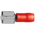 TERMINALI PREISOLATI ROSSO<br>per cavi da mmq 0,25-1,5 insulated terminals 208Q 6.6