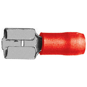TERMINALI PREISOLATI ROSSO<br>per cavi da mmq 0,25-1,5 insulated terminals 208Q