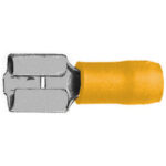 TERMINALI PREISOLATI GIALLO<br>per cavi da mmq 4-6 insulated terminals 208S 6.6