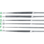 LIME AD AGO PER METALLI Lunghezza totale mm 140. Gambo Ø mm 3. needle files 2300G