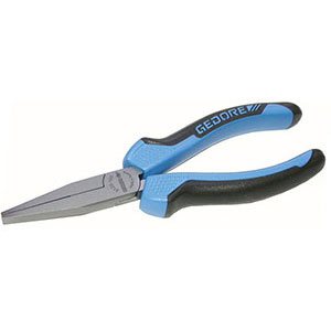 PINZE CON BECCHI PIATTI LUNGHI Testa cromata e impugnature isolate, in materiale bicomponente. long flat nose pliers 230GB