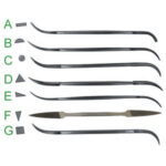 LIME CURVATE PER METALLI 2334GB - taglio BASTARDO (B)<br>2334G 1/2D - taglio MEZZODOLCE (1/2D) riffler files 2334G