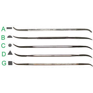 LIME CURVATE DIAMANTATE PER METALLI  diamond riffler files 2336G