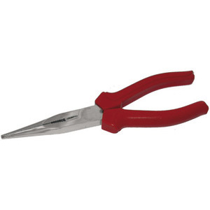 PINZE CON TRONCHESE BECCHI MEZZOTONDI Testa cromata. Impugnature isolate. long chain nose pliers with nippers 250B