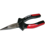 PINZE CON TRONCHESE BECCHI MEZZOTONDI Testa pulita e impugnature isolate, in materiale bicomponente. long chain nose pliers with nippers 250GE 200