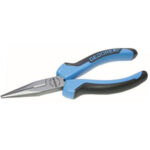 PINZE CON TRONCHESE BECCHI MEZZOTONDI Testa cromata e impugnature isolate, in materiale bicomponente. long chain nose pliers with nippers 251GB 160