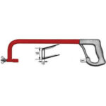 ARCHETTI PER SEGHE Tipo regolabile in tubo piatto. Intaglio a croce. Impugnatura metallica. Esecuzione laccata. hack saws 2612