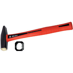 MARTELLI TIPO TEDESCO CON MANICO IN "ULTRATEC " Tipo con testa a tempra differenziata con trattamento elettroinduttivo sui bordi dei battenti. La massima protezione contro il pericolo di schegge (INDU). locksmith's hammers with ULTRATEC handle 2705GVB