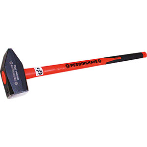 MAZZE CON MANICO IN FIBRA DI VETRO Tipo con testa a forma tedesca.<br>Lunghezza manico mm 900. sledge hammers with fiberglass handles 2769GP