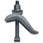 ELEMENTI DI FISSAGGIO Tipo curvo regolabile,completo di vite per cave, dado e rondella. Indicato per serrare corpi di alto spessore in spazi ristretti. clamping devices 2827GL