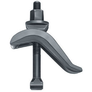 ELEMENTI DI FISSAGGIO Tipo curvo regolabile,completo di vite per cave, dado e rondella. Indicato per serrare corpi di alto spessore in spazi ristretti. clamping devices 2827GP