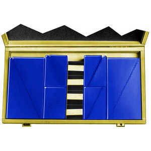 ELEMENTI DI FISSAGGIO Composizione:<br>8 pz. Art. 2828 L<br>8 pz. Art. 2828 P<br>4 pz. Art. 2828 R<br>In cassetta. clamping devices 2828S