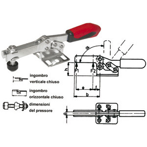 ELEMENTI DI FISSAGGIO RAPIDO IN ACCIAIO INOSSIDABILE Tipo orizzontale, base piana. INOX clamping devices 2834GB