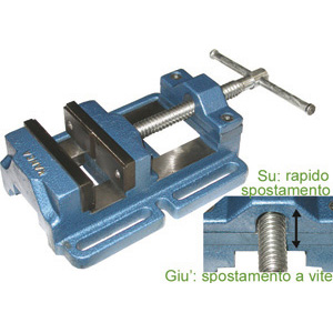 MORSE PER TRAPANI 1 ganascia piana e 1 ganascia con prisma verticale al centro. machine vices 2869G