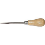 PUNTERUOLI Tipo rinforzato - Lama quadrata passante.<br>Manico legno laccato. Lama mm 100x6. marking tools 2997G