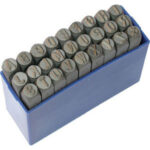 PUNZONI IN ACCIAIO IN SERIE Lettere: 27 pezzi da A a Z. marking punch sets 3029 5