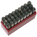PUNZONI IN ACCIAIO IN SERIE Alfabeti: 27 pezzi da A a Z. marking punch sets 3037G