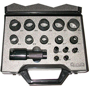 FUSTELLE IN SERIE Serie di 15 fustelle da mm 3-4-6-8-10-12-14-16-18-20-22-24-26-28-30<br>L’assortimento in cassetta con impugnatura. punching tools sets 3090GB