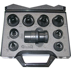 FUSTELLE IN SERIE Serie di 20 fustelle da mm 3-4-6-8-10-12-14-16-18-20-22-24-26-28-30-32-34-36-38-40<br>L’assortimento in cassetta con impugnatura. punching tools sets 3090GC