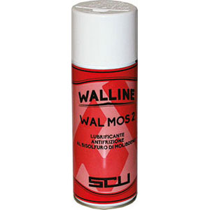 SPRAY PROFESSIONALI WAL MOS 2<br>Lubrificante antifrizione al Bisolfuro di Molibdeno ideale a prevenire il grippaggio tra le superfici di contatto sottoposte a condizioni di temperatura e pressione elevate. E' una valida alternativa alla grafite ed è esente da siliconi. Utilizzato nell'industria meccanica e metalmeccanica in genere, nella carpenteria meccanica e navale per prevenire l'adesione delle particelle metalliche all'ugello della torcia nelle saldatrici a filo continuo. professional spray 3100P