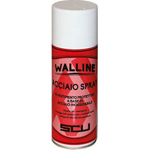 SPRAY PROFESSIONALI ACCIAIO SPRAY<br>Rivestimento protettivo d'acciaio inossidabile. Ideale per conferire ai metalli ferrosi un rivestimento in acciaio inossidabile, ripristinare la patina inox compromessa dalle operazioni di saldatura, rifinire le superfici di acciaio inox danneggiate, resistere alle intemperie, proteggere dall'ossidazione i materiali ferrosi sottoposti alle alte temperature. Utilizzato nel settore industriale, su tutte le superfici metalliche e parti meccaniche sottoposte al rigore delle intemperie e dal calore (resistente a temperature prossime ai 500-600 °C). Per ricoprire le parti annerite dai processi di saldatura; proteggere i monoblocchi del motore, i collettori, gli scappamenti e le marmitte di scarico gas; trattare cerchioni e superfici esposte alle intemperie. professional spray 3101A
