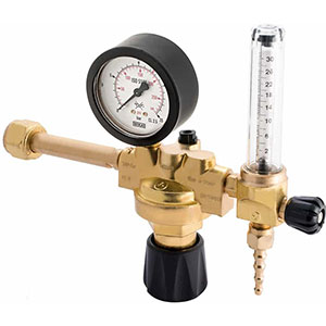 RIDUTTORI PER ARGON - ANIDRIDE CARBONICA CON FLUSSOMETRO Scala manometro entrata da 0 a 300/315 Atm e flussometro graduato da 0-20 l/min dotato di manopola di regolazione. argon and carbon dioxide pressure regulators with flow meter 3140GM