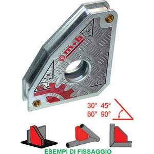 SQUADRE MAGNETICHE Senza interruttore di distacco magnete e foro centrale per un distacco più facile. magnetic squares 3295A