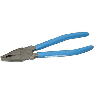 PINZE UNIVERSALI Testa laccata nera.<br>Impugnature plastificate combination pliers 334GA