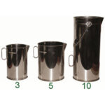 CONTENITORI INOX PER MISURE E TRAVASI DI LIQUIDI  inox measuring buckets 3405M 10